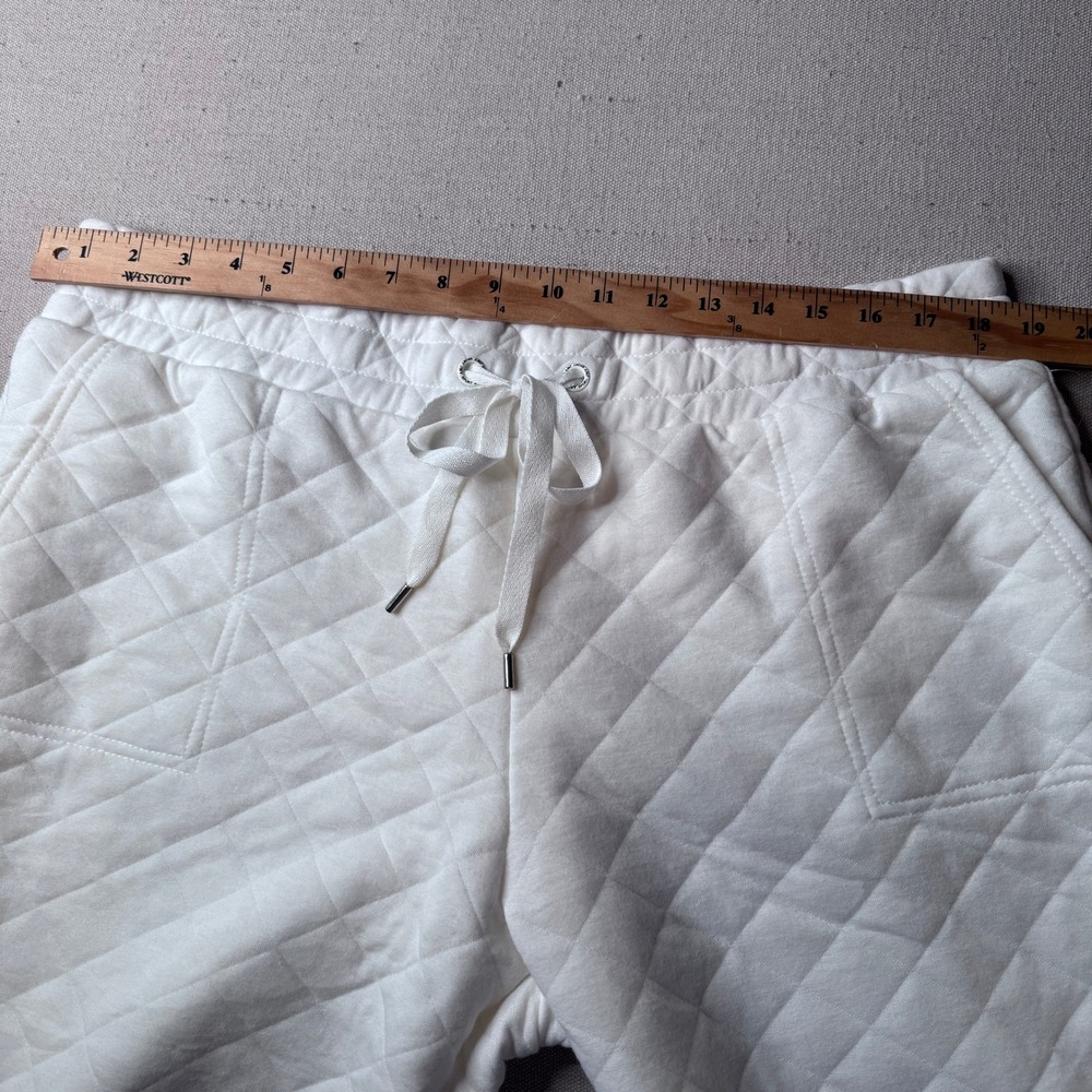 Quiet Luxury Quilted Joggers Cream Jones New York Sport Plus 1X Cozy Lounge - Picture 6 of 7